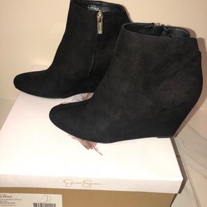 Jessica Simpson black ankle boots